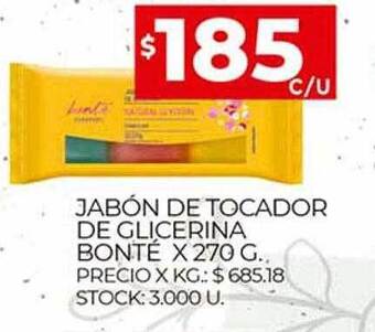 Supermercados DIA Jabón De Tocador De Glicerina Bonté oferta