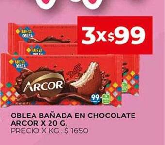 Supermercados DIA Oblea Bañada En Chocolate Arcor oferta