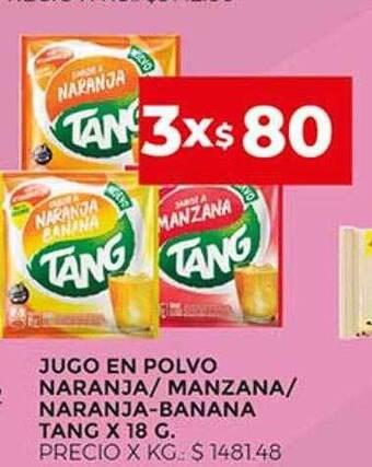 Supermercados DIA Jugo En Polvo Naranja Manzana Naranja-banana Tang oferta