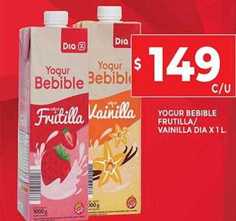 Supermercados DIA Yogur Bebible Frutilla Vainilla Dia oferta