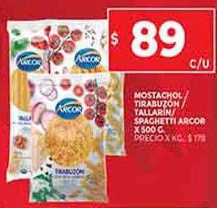 Supermercados DIA Mostachol Tirabuzón Tallarin Spaghetti Arcor oferta