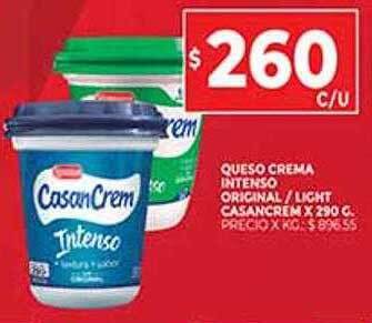 Supermercados DIA Queso Crema Intenso Original Light Casancrem oferta