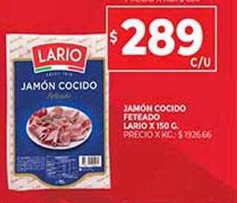 Supermercados DIA Jamón Cocido Feteado Lario oferta