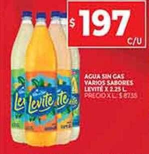 Supermercados DIA Agua Sin Gas Varios Sabores Levité oferta