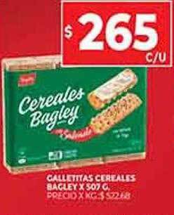 Supermercados DIA Galletitas Cereales Bagley oferta