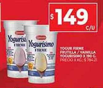 Supermercados DIA Yogur Firme Frutilla Vainilla Yogurisimo oferta