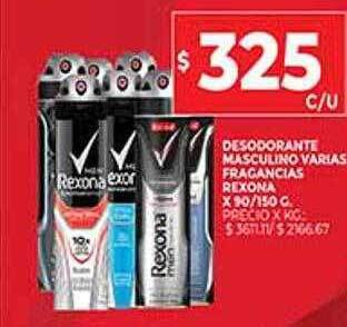 Supermercados DIA Desodorante Masculino Varias Fragancias Rexona oferta
