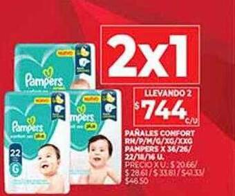 Supermercados DIA Pañales Comfort Pampers oferta
