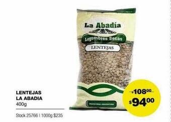 Atomo Conviene Lentejas La Abadia oferta