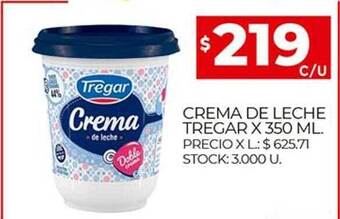 Supermercados DIA Crema De Leche Tregar oferta