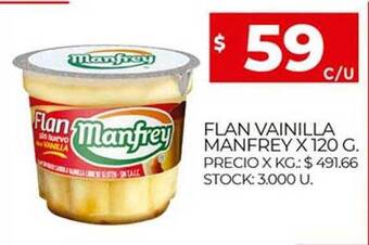 Supermercados DIA Flan Vainilla Manfrey oferta