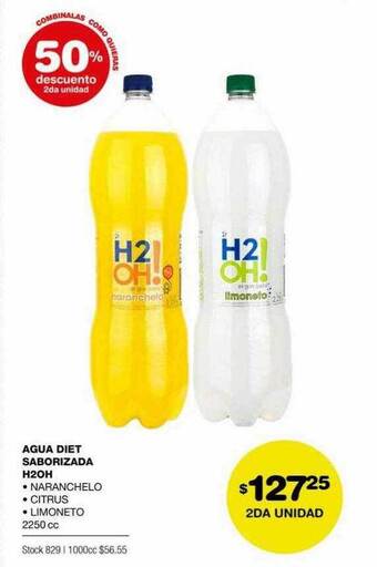 Atomo Conviene Agua Diet Saborizada H2oh oferta