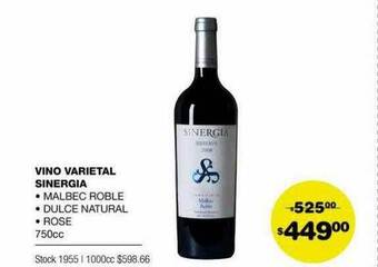 Atomo Conviene Vino Varietal Sinergia oferta