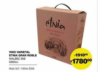 Atomo Conviene Vino Varietal Etnia Gran Roble oferta