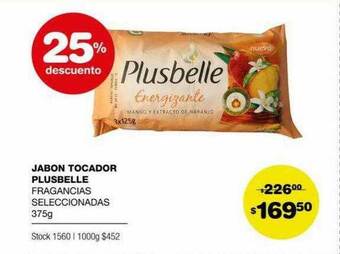 Atomo Conviene Jabon Tocador Plusbelle 25% Descuento oferta