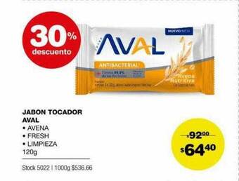 Atomo Conviene Jabon Tocador Aval 30% Descuento oferta