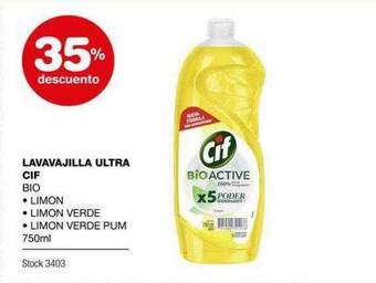 Atomo Conviene Lavavajilla Ultra Cif 35% Descuento oferta