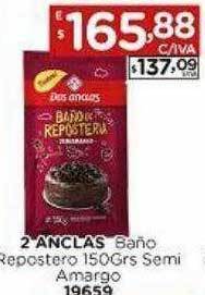 Hipermay 2 Anclas Baño Repostero Semi Amargo oferta