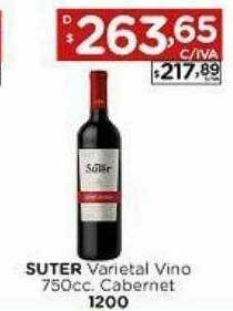 Hipermay Suter Varietal Vino Cabernet oferta