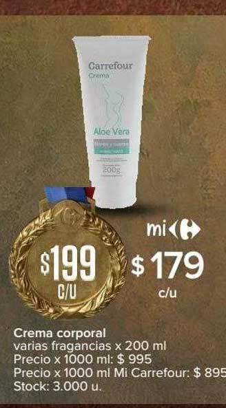 Carrefour Crema Corporal oferta