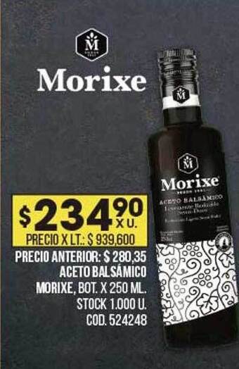 Coto Aceto Balsámico Morixe oferta