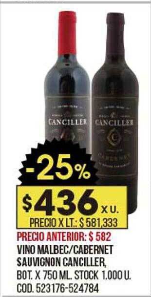 Coto Vino Malbec-cabernet Sauvignon Canciller oferta