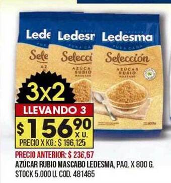 Coto Azúcar Rubio Mascabo Ledesma oferta