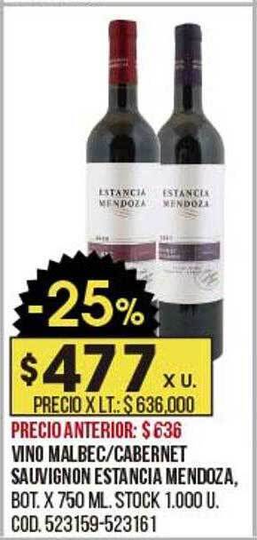 Coto Vino Malbec-cabernet Sauvignon Estancia Mendoza oferta