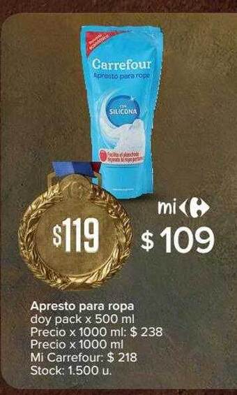 Carrefour Apresto Para Ropa oferta