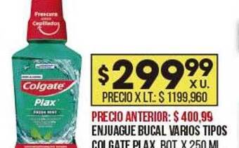 Coto Enjuague Bucal Varios Tipos Colgate Plax oferta