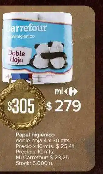 Carrefour Papel Higiénico Doble Hoja oferta