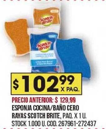 Coto Esponja Cocina-baño Cero Rayas Scotch Brite oferta