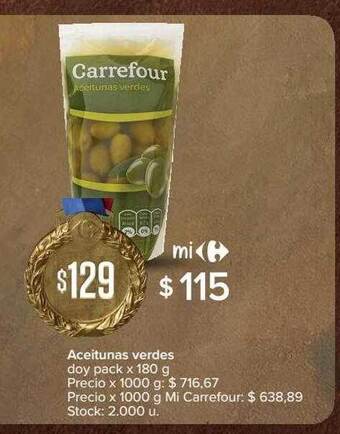 Carrefour Aceitunas Verdes Doy Pack oferta