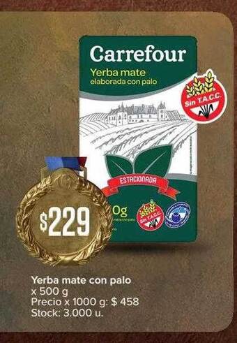 Carrefour Yerba Mate Con Palo oferta