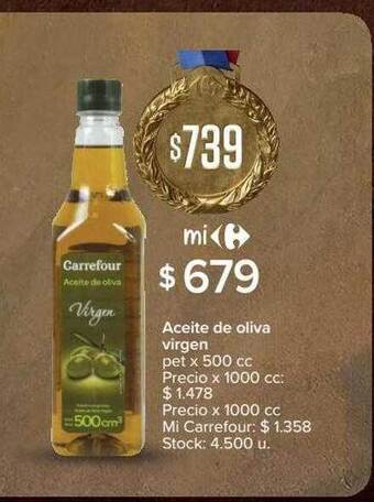 Carrefour Aceite De Oliva Virgen oferta