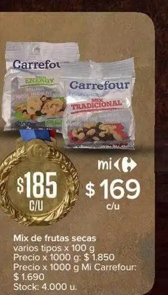 Carrefour Mix De Frutas Secas oferta
