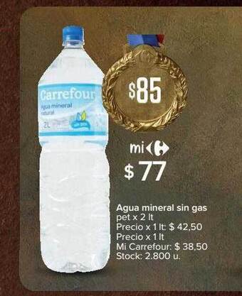 Carrefour Agua Mineral Sin Gas oferta