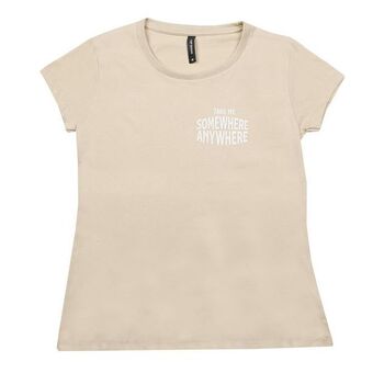 Coto Remera mujer manga corta beige talle s oferta
