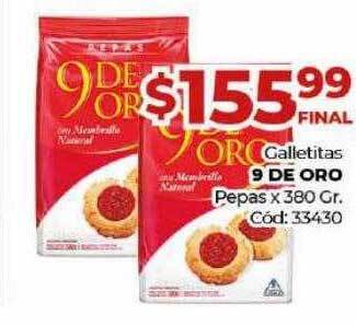Diarco Galletitas 9 De Oro Pepas oferta