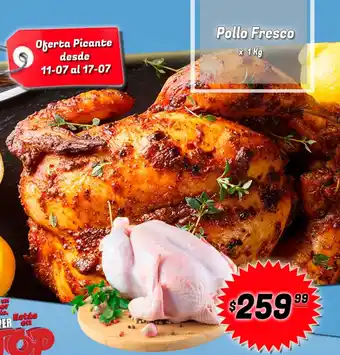 Supermercados Top Pollo Fresco x 1 kg oferta