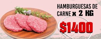 Supermercados Zeta Hamburguesas de Carne x 2 kg oferta