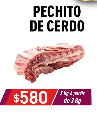Supermercados Zeta Pechito de Cerdo x a Partir de 3 Kg oferta