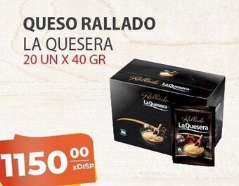 El Milagro Mayorista La Quesera Queso Rallado 20 Un x 40 gr oferta