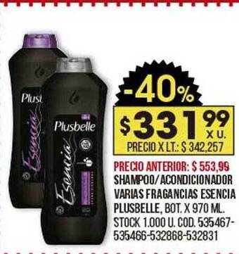 Coto Shampoo-acondicionador Varias Fragancias Esencia Plusbelle oferta