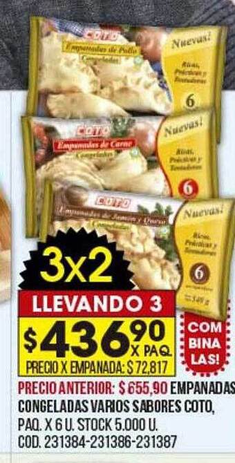 Coto Empanadas Congeladas Varios Sabores Coto oferta