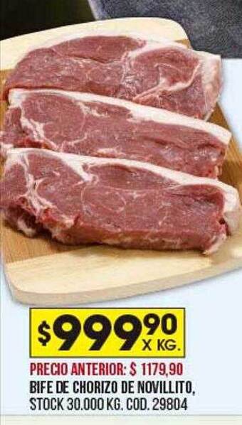Coto Bife De Chorizo De Novillito oferta