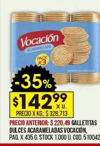 Coto Galletitas Dulces Acarameladas Vocación oferta