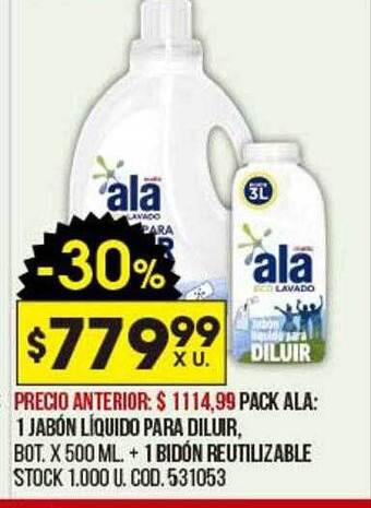 Coto Pack Ala: 1 Jabón Líquido Para Diluir + 1 Bidón Reutilizable oferta