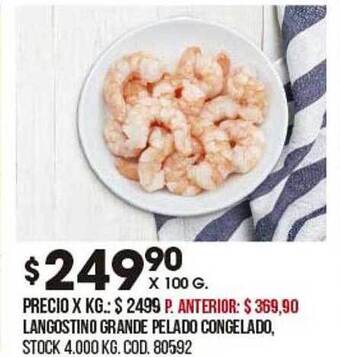 Coto Langostino Grande Pelado Congelado oferta