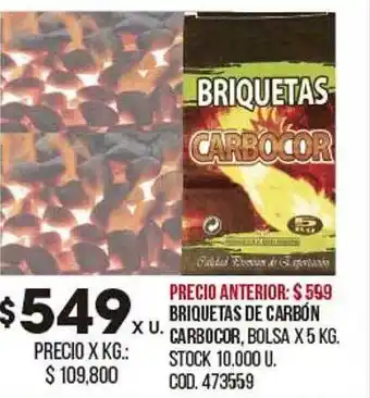 Coto Briquetas De Carbón Carbocor Bolsa oferta